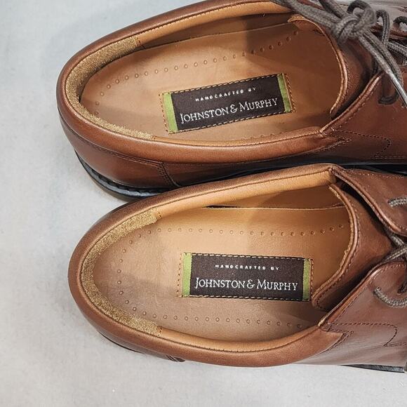 Johnston & Murphy Larken Saddle Brown Leather Shoe Size 11 1/2 M - Picture 7 of 8